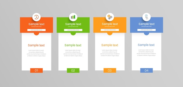 Modèle D'infographie Avec 4 Options