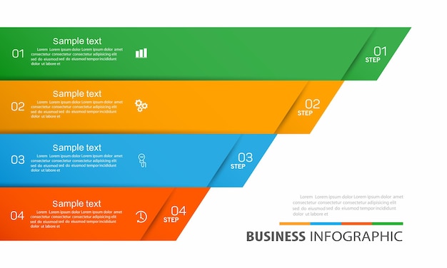 Modèle D'infographie Avec 4 Options