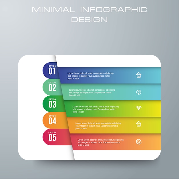 Modèle D'infographie Avec 5 Options