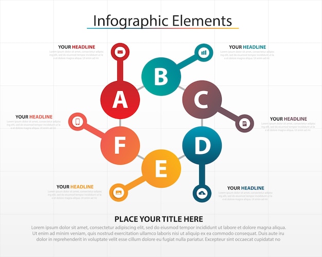 Modèle D'infographie Abstraite Colorée