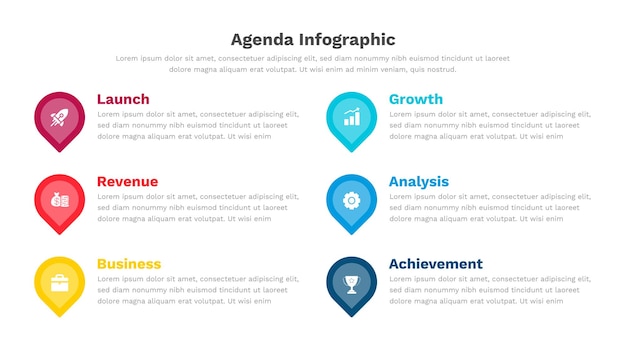 Modèle d'infographie Aganda