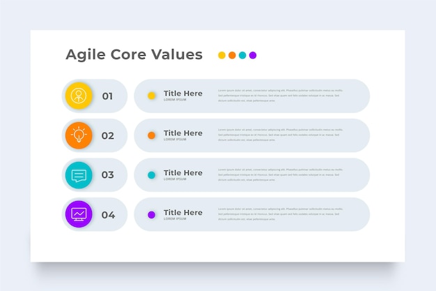 Vecteur modèle d'infographie agile métier