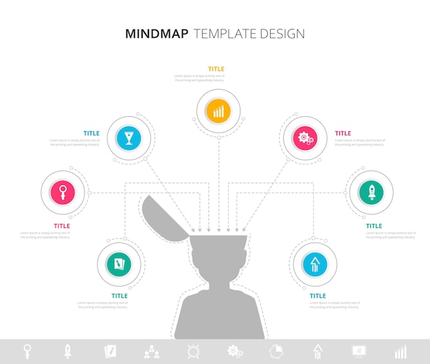 Modèle D'infographie De Carte Mentale Illustration Vectorielle