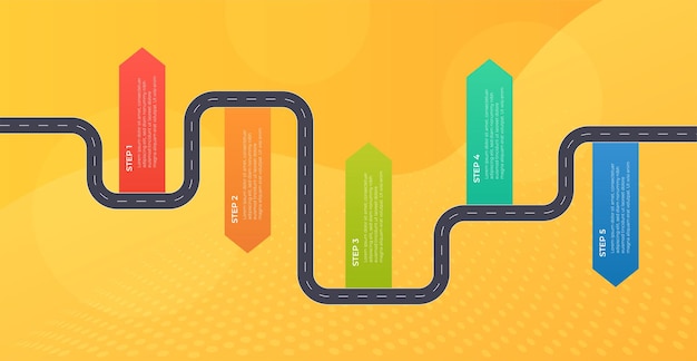 Modèle D'infographie De La Chronologie, Flux De Travail, Diagramme De Processus. Illustration Vectorielle