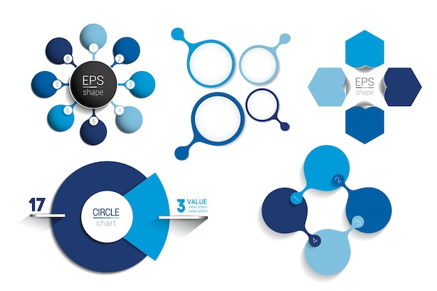 Modèle D'infographie Circulaire Tableau De Présentation Graphique Du Diagramme Net Rond.