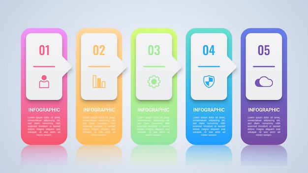 Modèle D'infographie Coloré Simple