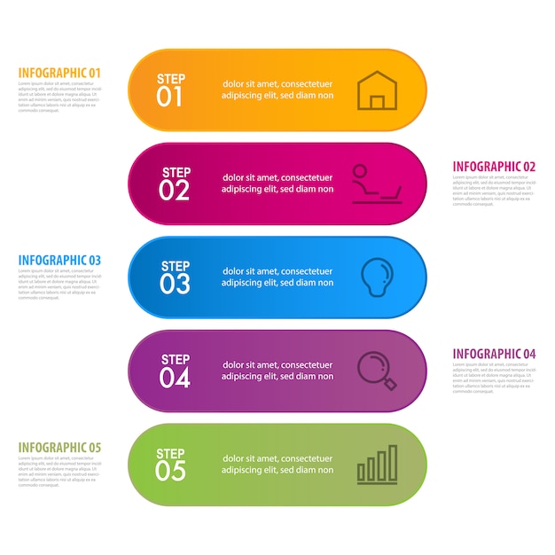 Vecteur modèle d'infographie commerciale