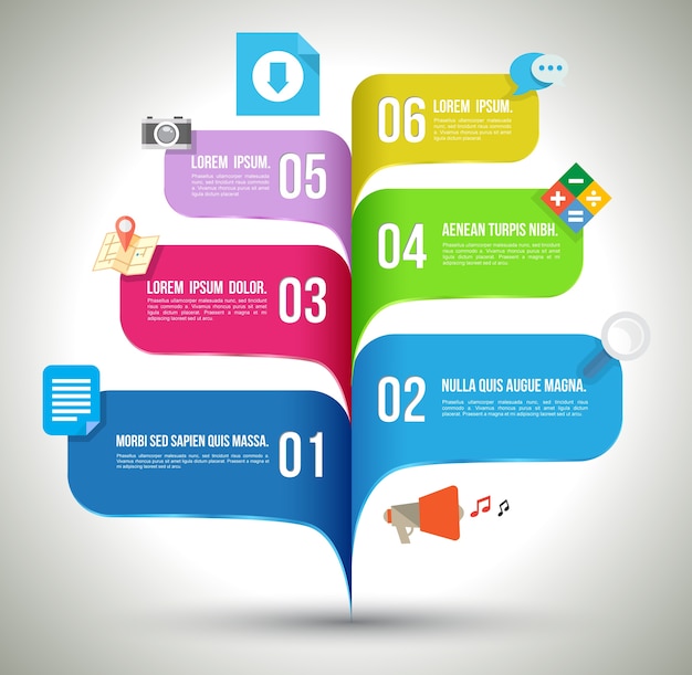Modèle d&#39;infographie concept commercial