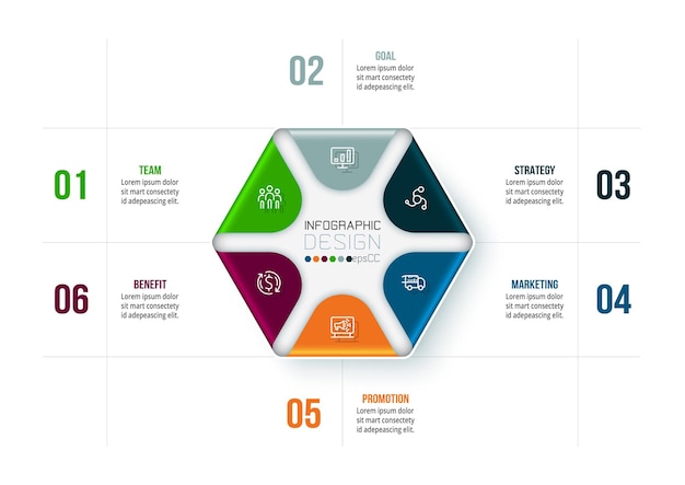 Modèle D'infographie De Concept D'entreprise Avec Diagramme.