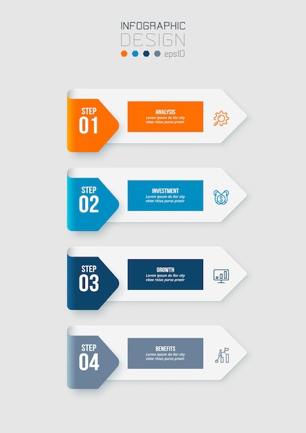 modèle d'infographie concept d'entreprise avec flux de travail