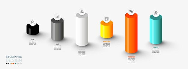 Modèle D'infographie De Concept D'entreprise Avec Graphique