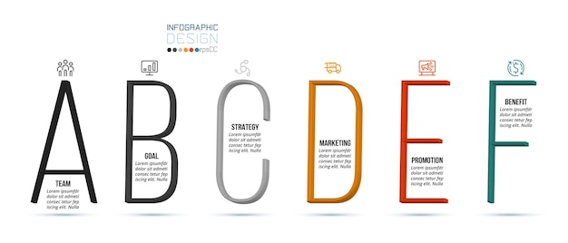 Modèle D'infographie De Concept D'entreprise Avec Option.