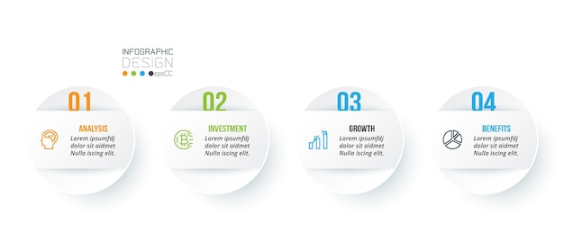 Modèle D'infographie De Concept D'entreprise Avec Option.