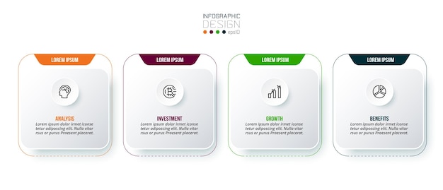 Modèle D & # 39; Infographie De Concept D & # 39; Entreprise Avec Option