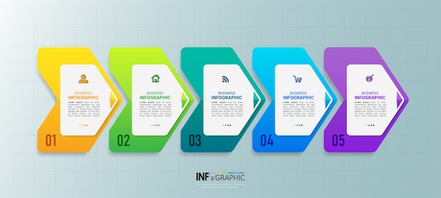 Modèle D'infographie Créative En 5 étapes