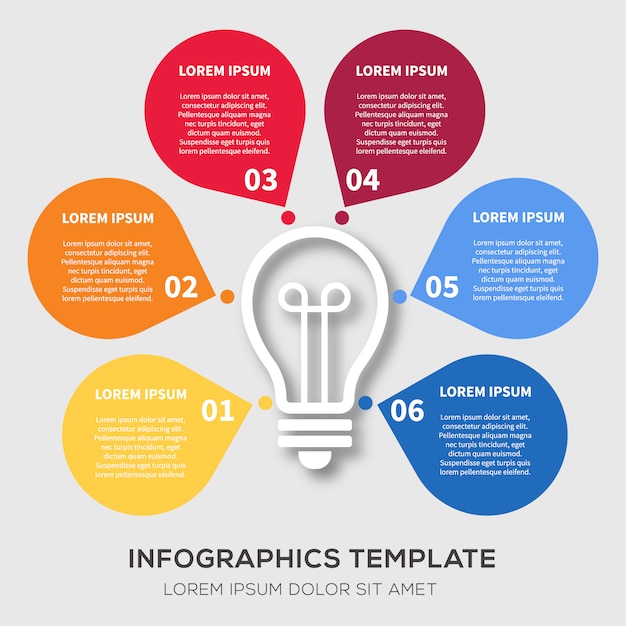 Vecteur modèle d'infographie créative