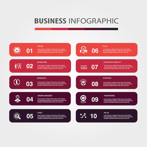 Modèle D'infographie Dégradé