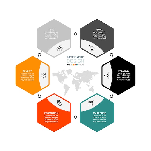 Modèle D'infographie De Diagramme Commercial Ou Marketing