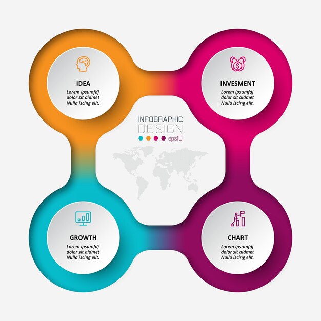 Modèle D'infographie De Diagramme Commercial Ou Marketing