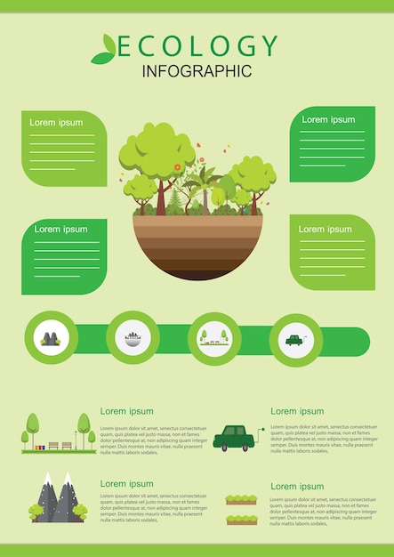 Modèle d&#39;infographie écologie.