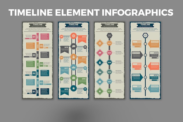 Modèle D'infographie D'élément De Chronologie