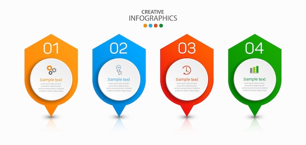 Modèle D'infographie D'entreprise Avec 4 Options