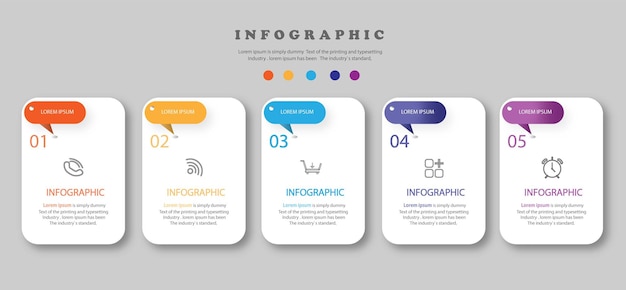 Modèle D'infographie D'entreprise Avec 5 Options