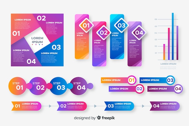 Vecteur modèle d'infographie d'entreprise, composition d'éléments infographiques