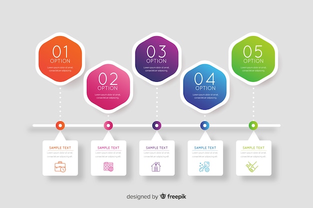 Modèle D'infographie D'entreprise, Composition D'éléments Infographiques