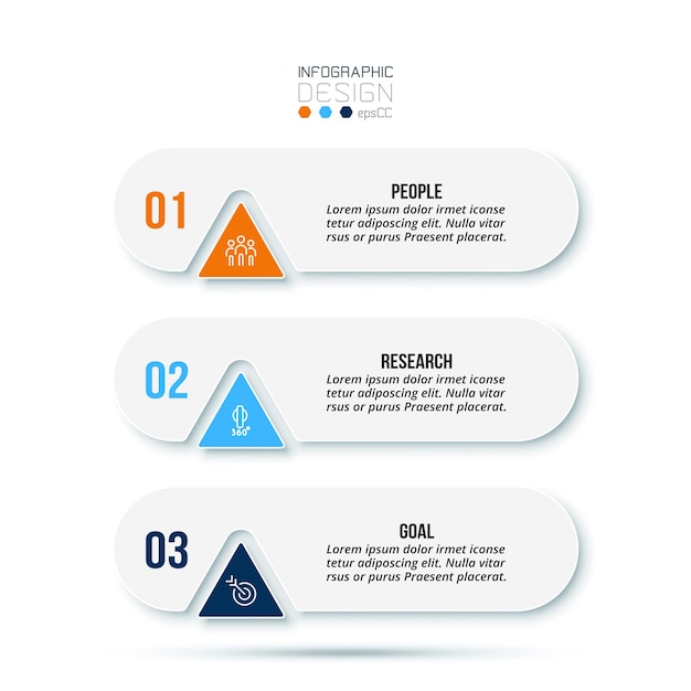 Modèle d'infographie d'entreprise avec conception d'étape ou d'option