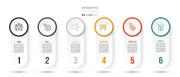 Modèle D'infographie D'entreprise Avec Conception D'étape Ou D'option.