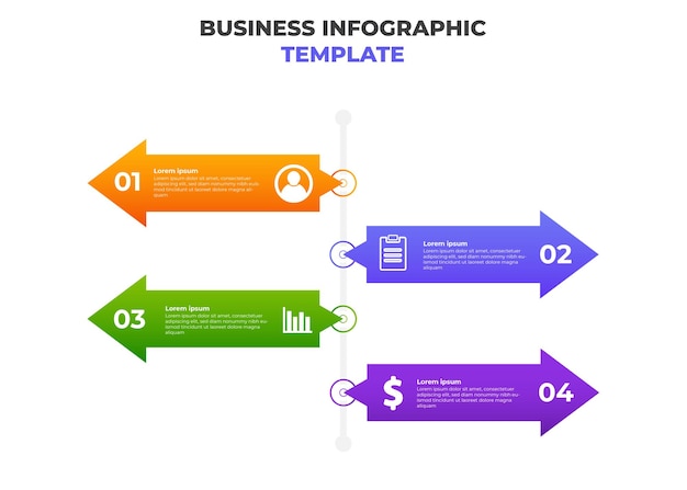 Modèle D'infographie D'entreprise Dégradé Moderne Simple