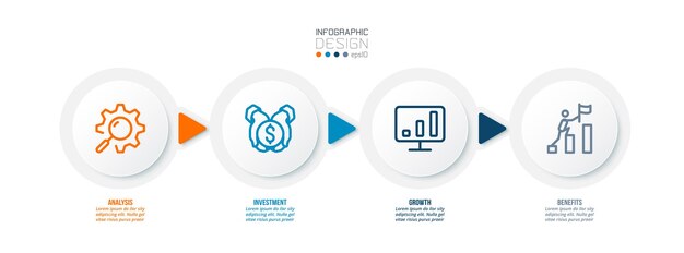 Modèle D'infographie D'entreprise De Graphique De Chronologie