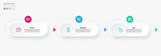 Modèle D & # 39; Infographie D & # 39; Entreprise De Graphique Chronologique