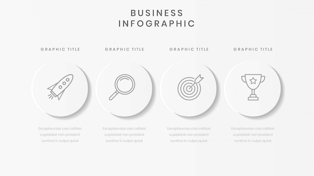 Modèle d'infographie d'entreprise minimaliste