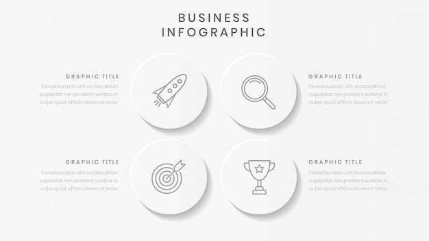 Modèle d'infographie d'entreprise minimaliste