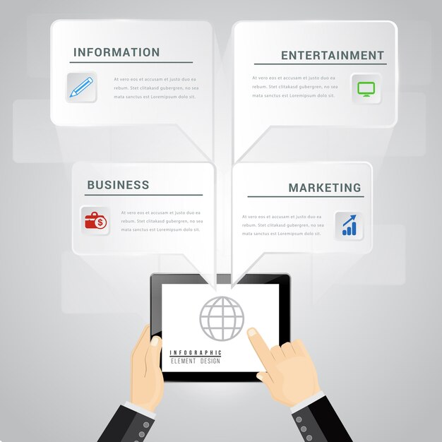 Modèle D'infographie De L'entreprise Moderne