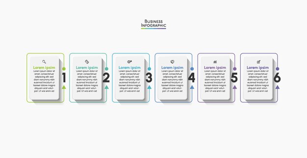 Modèle d'infographie d'entreprise de présentation