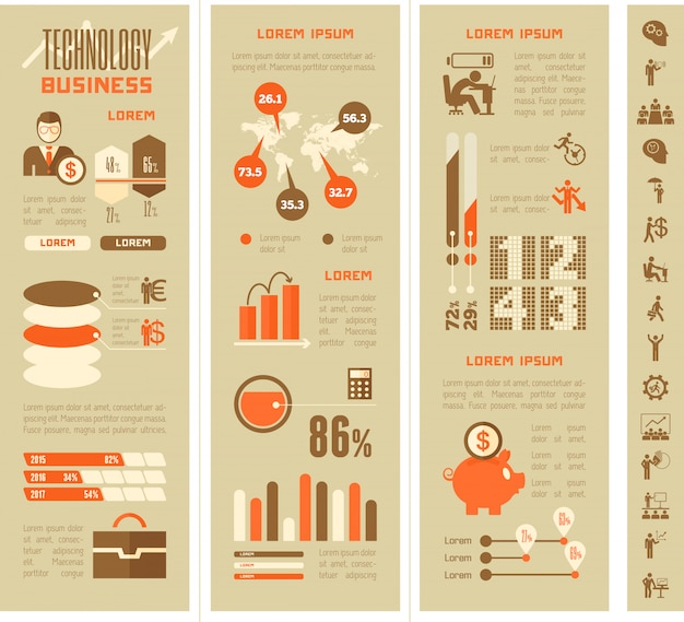 Vecteur modèle d'infographie de l'entreprise.