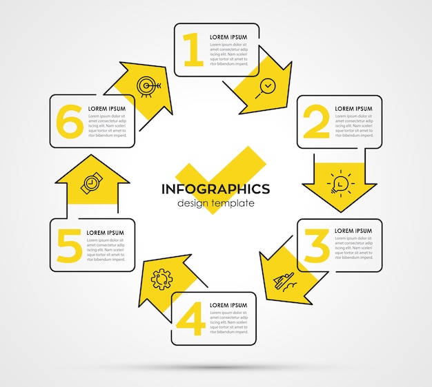 Modèle D'infographie Avec étapes