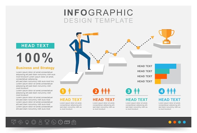 Vecteur modèle d'infographie de financement de présentation