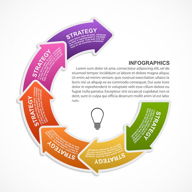 Modèle D'infographie Avec Des Flèches Pour La Bannière D'information.