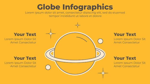 Modèle d'infographie globe