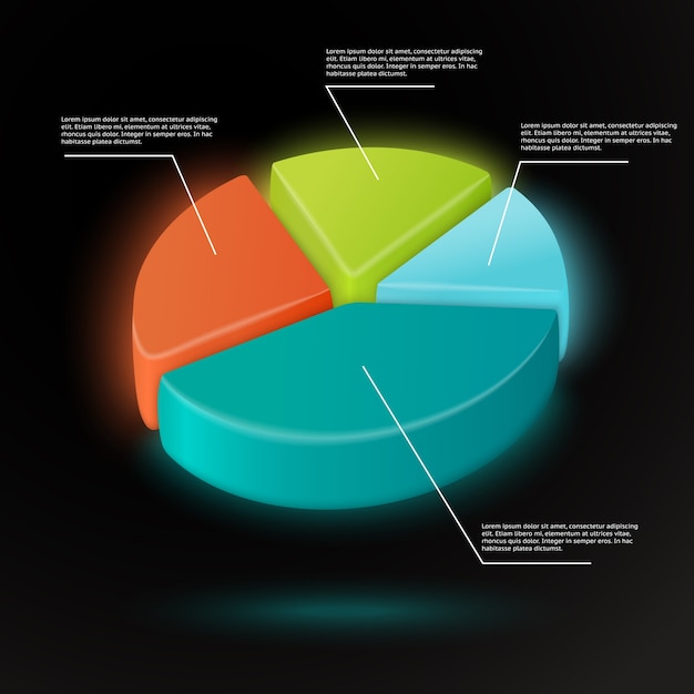 Vecteur modèle d'infographie graphique en pastel