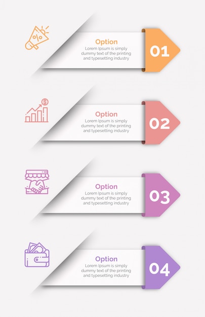 Modèle D'infographie Avec Icône Et Numéro