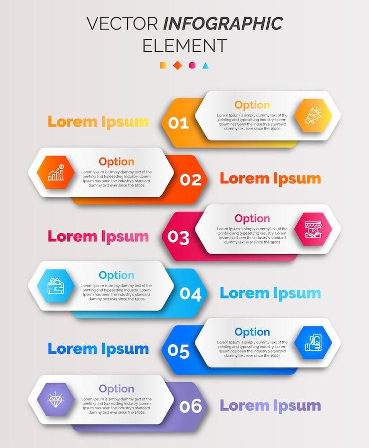 Modèle d'infographie avec icône et numéro