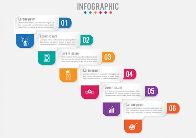 Modèle D'infographie Métier Avec 6 Options