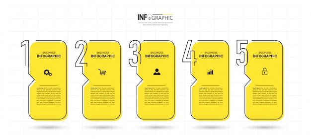 Modèle D'infographie Métier En Cinq étapes