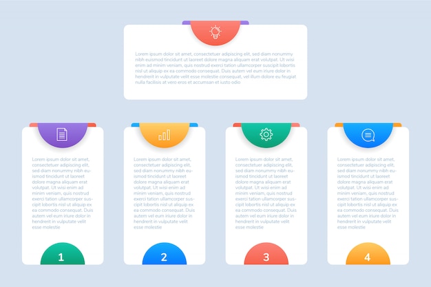 Vecteur modèle d'infographie métier pour la présentation