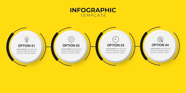 Modèle D'infographie Métier En Quatre étapes